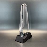 Trophée en verre facetté personnalisé de haute qualité pour la décoration de Noël à la maison, récompense souvenir en cristal, cadeau