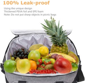 plegable bolsa de portátil aislado prueba de fugas refrigerador con correa para el hombro y manejar para bolso de playa - Product Image 2