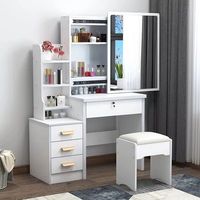 Table de Maquillage Lumineuse Style Instagram Minimaliste Moderne pour Chambre Compacte – Panneau Intégré pour Influenceurs