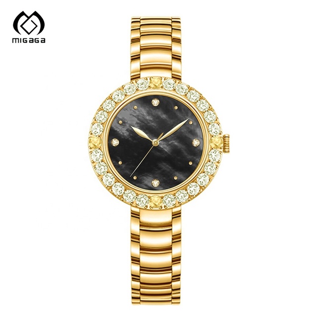 Ladies Elegant Waterproof Quartz Hand Gold Couple Watches 30mm Stainless Steel Watch for Women