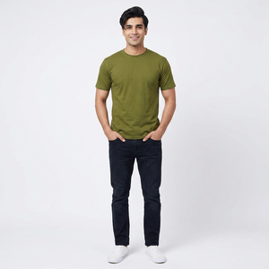 Nouveaux t-shirts pour hommes en couleur unie, coupe ajustée, à séchage rapide, manches courtes, t-shirt uni pour hommes, t-shirt respirant pour hommes - Product Image 1