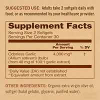 Gélules d'ail sans odeur personnalisées sous marque privée OEM, 4000 mg, extrait haute concentration 100:1, favorisant la santé cardiaque et immunitaire