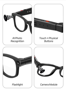 Lunettes <span class=keywords><strong>de</strong></span> <span class=keywords><strong>soleil</strong></span> intelligentes IA avec caméra 20MP, enregistrement vidéo 1200P, transfert Wi-Fi, audio Bluetooth et fonction Open Ear - Product Image 5