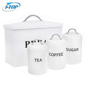 4pcs bread box and canister set