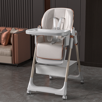 Chaise haute pour bébé de qualité supérieure avec dossier et hauteur réglables pour une utilisation sûre du restaurant à la maison confortable et durable