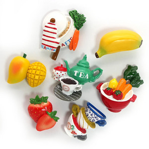 Aimants de réfrigérateur 3D personnalisés par le fabricant, souvenirs mignons en silicone et PVC en forme d'aliments - Product Image 2
