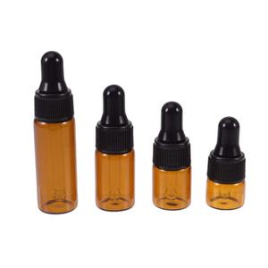 1ml 2ml 3ml 5ml Mini Sample Vials clear Amber Glass <b>Dropper</b> <b>Bottle</b> for Essential Oil 100pcs Skin Care Serum Screen Printing - Product Image 3