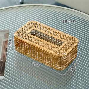 Boîte à mouchoirs en fer doré 21,5 cm, style nordique, pour la maison, la voiture, le bureau - Product Image 1