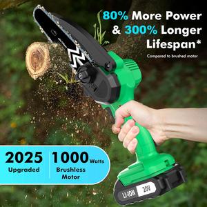 Tronçonneuse sans fil sans balais de 6 pouces, puissance 550W, interrupteur de démarrage double, inclut 2 batteries de 2,0 Ah, prend en charge la personnalisation OEM - Product Image 4