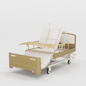 Lit médical manuel en acier inoxydable avec support dorsal pour personnes âgées, utilisation en chambre - Product Image 3