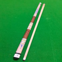 Queue de billard style américain à tête large de 13mm, manche fendue en érable 1/2, pour l'export transfrontalier, en acier inoxydable.