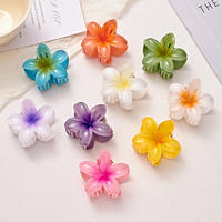 Barrettes personnalisées en forme de fleur de frangipanier tropicale pour femmes et filles, pinces à cheveux à griffes, accessoires de mode estivaux