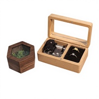 Yiyu Best-seller Boîte à musique en bois personnalisable pour demande en mariage, design tendance, forme rectangulaire, 8 mélodies, 30 secondes de son, Sky City