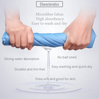 Serviette de sport en microfibre Eastsunshine, super douce, absorbante, séchage rapide, motif uni, lavable en machine
