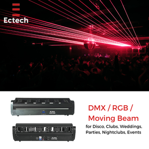 Luz de Cabeza Móvil Láser RGB Verde, Azul y Rojo de 6 Ojos Guangzhou para Clubes y Discotecas con Control DMX512 y Potencia de 3W - Product Image 3