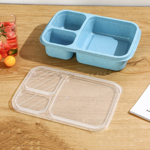 ภาชนะใส่อาหารสำหรับโรงเรียนกล่องเบนโตะแบบแบ่งช่องกล่องใส่อาหารใช้ซ้ำได้ - Product Image 5