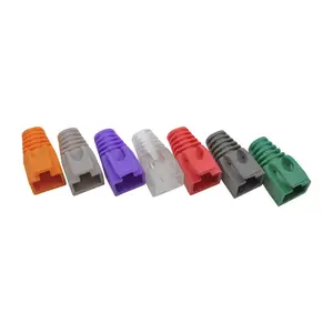 Bota de PVC para alivio de tensión Cat5 Cat6 Cat7 Conector Boot RJ45 Conector Protector de enchufe