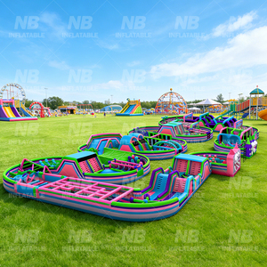 Customized Outdoor Obstacle Course Equipment Inflatable Commercial House for Adults Large <b>Trampoline</b> Park Inflatable <b>Trampoline</b> - Product Image 4