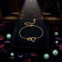 Nouveau bracelet pour femme de style japonais-coréen plaqué or 18 carats, design cœur mignon et tendance, fabriqué à Dongguan, best-seller Haochuangshipin