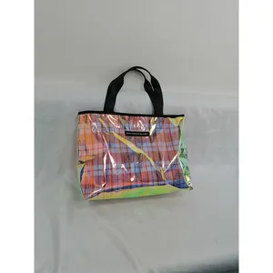 Holographic Iridescent Handbags For Women Multi Use Big Capacity Neon Tote For Shopping Gym Sports Travel Beach And Work
