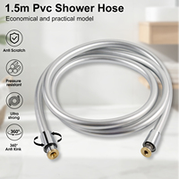 Tuyau de douche flexible en PVC 360°, vente en gros d'usine NUHU °   Rotule pivotante anti-torsion sans nœuds chromée haute pression OEM ODM