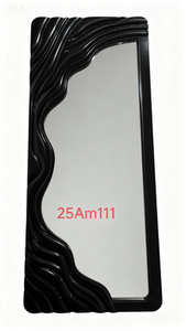 <span class=keywords><strong>Espejo</strong></span> de decoración de madera hecho a mano Art Deco, pared de cristal de neón para fiesta en casa, evento, cumpleaños, boda, vacaciones, para Baño - Product Image 2