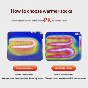 <span class=keywords><strong>Chaussettes</strong></span> <span class=keywords><strong>chauffantes</strong></span> électriques en coton pur à tube long, tricotées, pour le <span class=keywords><strong>ski</strong></span>, décontractées, pour hommes et femmes, chauffe-pieds, recharge, auto-<span class=keywords><strong>chauffantes</strong></span> - Product Image 2