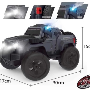 Voiture télécommandée électrique RC2002 4x4 tout-terrain avec éclairage et fonction de pulvérisation, portée de 80 m – Idéale comme cadeau d'anniversaire - Product Image 3