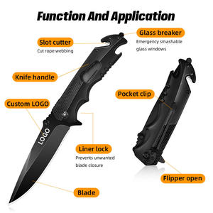 Cuchillo plegable táctico para exteriores, cuchillo plegable portátil de supervivencia para acampar, cuchillo de bolsillo plegable Edc - Product Image 2