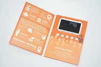 Carte de vœux vidéo personnalisée directement de l'usine, faible MOQ, écran LCD, livret vidéo, carte de visite pour les fêtes, Noël, anniversaire, cadeau