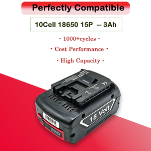 18V 3Ah/4Ah Oplaadbare Lithium-Ion Accu, Reserve Power Pack voor BOS Draadloze Boormachines, Zagen en Slijpmachines - Product Image 1