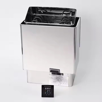 Ensemble de chauffage de sauna à vapeur sèche de conception moderne Poêle à bois massif 220V avec panneau de commande 3KW 4.5KW 6KW 9KW Options d'alimentation