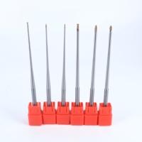 Fraise à queue conique à double denture en carbure monobloc revêtu, à col long et queue droite, outil CNC pour acier trempé et moules