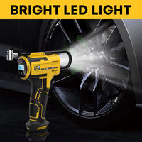 Gonfleur de pneus de voiture numérique rechargeable 4000mAh 120W 150psi ABS, pompe à air portable manuelle, lumière d'urgence, moniteur de pression des pneus
