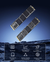 NX-NVME 2280 128G SSD-M.2 Papan Pengembangan Waveshare Memori Flash 3D TLC Berkualitas Tinggi Kecepatan Baca/Tulis Tinggi 125TB/250TB