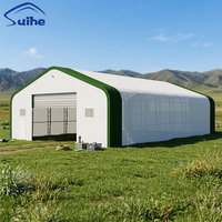 Tente de stockage en tissu PVC robuste Suihe modèle 50-80-23DP avec tubes galvanisés pour entrepôt temporaire