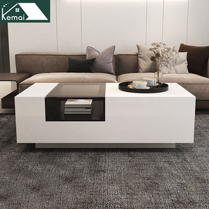 Table basse salon maison supports de télévision <span class=keywords><strong>noir</strong></span> <span class=keywords><strong>et</strong></span> <span class=keywords><strong>blanc</strong></span> salon Table à thé simple <span class=keywords><strong>meuble</strong></span> <span class=keywords><strong>TV</strong></span> moderne avec haute brillance - Product Image 4