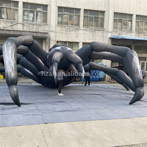 <span class=keywords><strong>Décoration</strong></span> d'<span class=keywords><strong>Halloween</strong></span> gonflable <span class=keywords><strong>géante</strong></span>, araignée gonflable noire, animal pour décorations de toit - Product Image 2