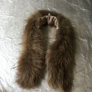 Pelo grueso Invierno <span class=keywords><strong>Real</strong></span> <span class=keywords><strong>Raccoon</strong></span> <span class=keywords><strong>Fur</strong></span> Hood Trim - Product Image 4