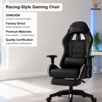 Chaise de jeu en similicuir ALINUNU ODM OEM pour salle de jeu, chaise de jeu ergonomique avec accoudoirs réglables