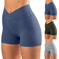 Custom Uw Eigen Ontwerp Gym Kleding Naadloze Yoga Broek Vrouwen Yoga Shorts Panty V Taille Scrunch Butt Korte Legging