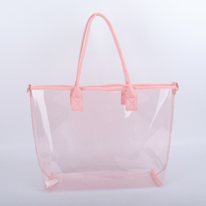 <b>Hot</b> Selling Women's Large Capacity Clear PVC Tote <b>Bag</b> Waterproof Summer Autumn Winter Beach Handbag Custom Travel Embroidery - Product Image 2