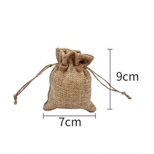 Bolsas Pequeñas de Cáñamo Personalizadas para Regalos, con Logotipo Personalizado, Etiquetas para Regalos de Navidad, Bolsas de Compras - Product Image 3
