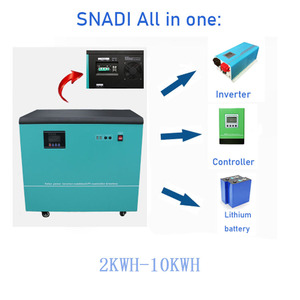 SNADI – Kit <span class=keywords><strong>de</strong></span> système d'énergie solaire Lifepo4 <span class=keywords><strong>de</strong></span> 5000W, facile à déplacer, pour la maison - Product Image 2