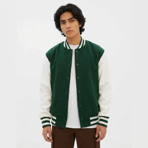Dernier modèle de veste bomber de baseball pour hommes grandes tailles, prix abordable, avec patchs personnalisés et logo brodé, style Letterman Varsity - Product Image 1