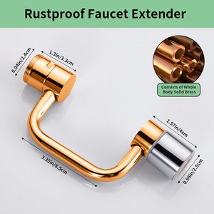 Wholesale Rotating Extender Kitchen Bathroom Zinc Plastic Brass 720 1080 1440 Degree Universal Swivel <b>Robotic</b> Arm Extension - Product Image 5