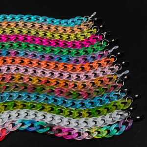 ขายส่ง70ซม. จุดที่มีสีสันโซ่เมอร์แมนผสมลูกอมผิวเกล็ดน้ำแข็งเครื่องประดับแบบทำมือเครื่องประดับแฟชั่นโซ่แว่นตากันแดด - Product Image 2