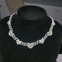 Collier ras du cou en diamant de laboratoire 9 mm taille brillant, maillons cubains, plaqué rhodium, luxe 14k/10k, unisexe, anniversaire