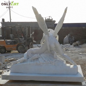 Statue en marbre naturel <span class=keywords><strong>grec</strong></span> classique OEM pour décoration de parc de jardin extérieur Statue de baiser de Cupidon et Psyché directe - Product Image 6