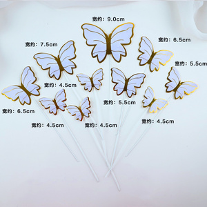 Decorazioni <span class=keywords><strong>per</strong></span> <span class=keywords><strong>Torte</strong></span> a Forma di Farfalla Dorata <span class=keywords><strong>per</strong></span> Feste di Compleanno, Matrimoni e Natale, Accessori Decorativi <span class=keywords><strong>per</strong></span> Dolci - Product Image 3